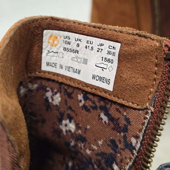 Timberland Earthkeeper Heeled Brown Leather Boots Size 10🌴✌️ - Picture 4 of 10